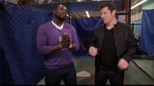 The All-Star second baseman gives out his batting tips to the singer and Reds fan. But, Nick Lachey has a surprise for Phillips.