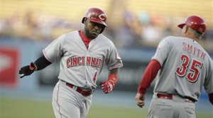 Brandon Phillips drills a two-run home run off Clayton Kershaw to give the Reds an early two-run lead.