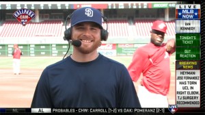Ian Kennedy's MLB Now Ballpark Cam interview is crashed by Reds second baseman Brandon Phillips.