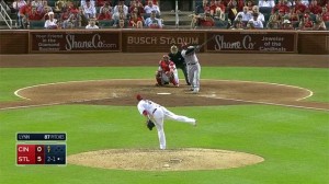 Brandon Phillips records his 1,500th Major League hit on a single to left field